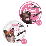 Набір Йогурт та Десерт Fidovet для собак 24 шт, 25 г - ваніль