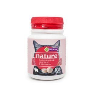 Vitomax Nature витамины для кошек 100 шт - кролик - masterzoo.ua