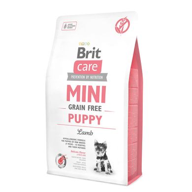 Сухой корм для щенков и молодых собак миниатюрных пород Brit Care Mini GF Puppy Lamb 2 кг (ягненок) - masterzoo.ua