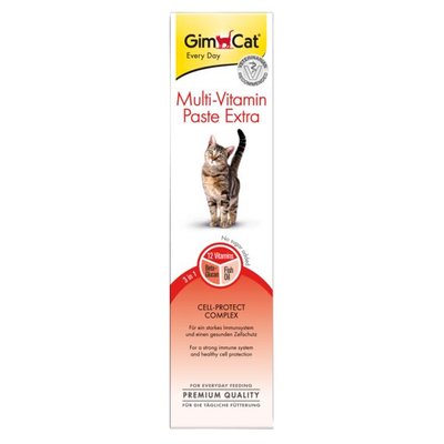 Лакомство для кошек GimCat Multi-Vitamin Paste Extra 200 г (мультивитамин) - masterzoo.ua