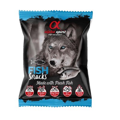 Лакомство для собак Alpha Spirit Dog Snacks Fish, 50 г - masterzoo.ua