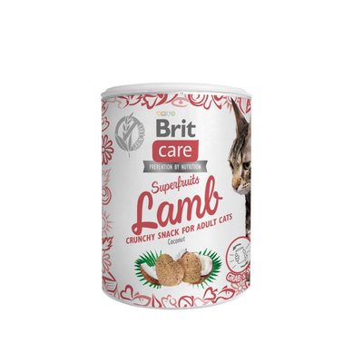 Ласощі для котів Brit Care Cat Snack Superfruits Lamb 100 г - ягня - masterzoo.ua
