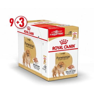 Вологий корм для собак породи померанський шпіц Royal Canin Pomeranian Loaf 85г, 9+3 шт у подарунок (домашня птиця) - masterzoo.ua