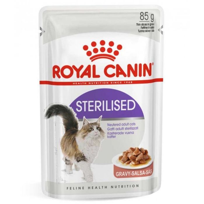 Вологий корм для котів Royal Canin Sterilised Gravy pouch 85 г, 3+1 шт - домашня птиця - masterzoo.ua