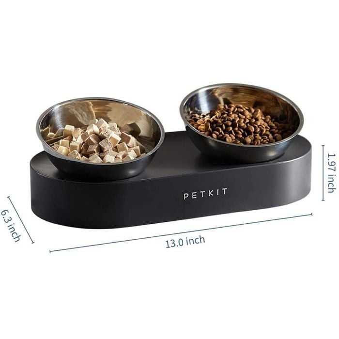 Petkit Fresh Nano two миска для котів 480 мл та 275 мл - чорний - masterzoo.ua