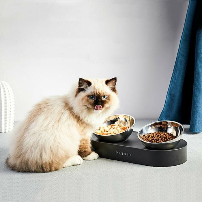Petkit Fresh Nano two миска для котів 480 мл та 275 мл - чорний - masterzoo.ua