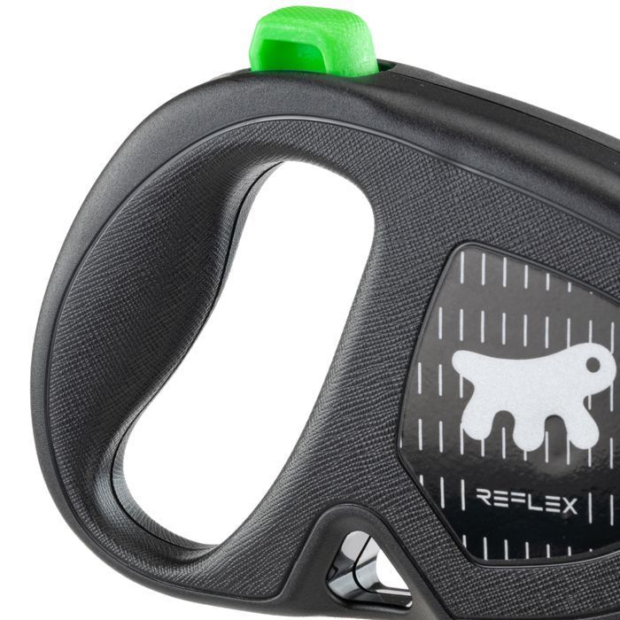 Повідець-рулетка для собак Ferplast Flippy One Reflex S - чорно-зелений - masterzoo.ua