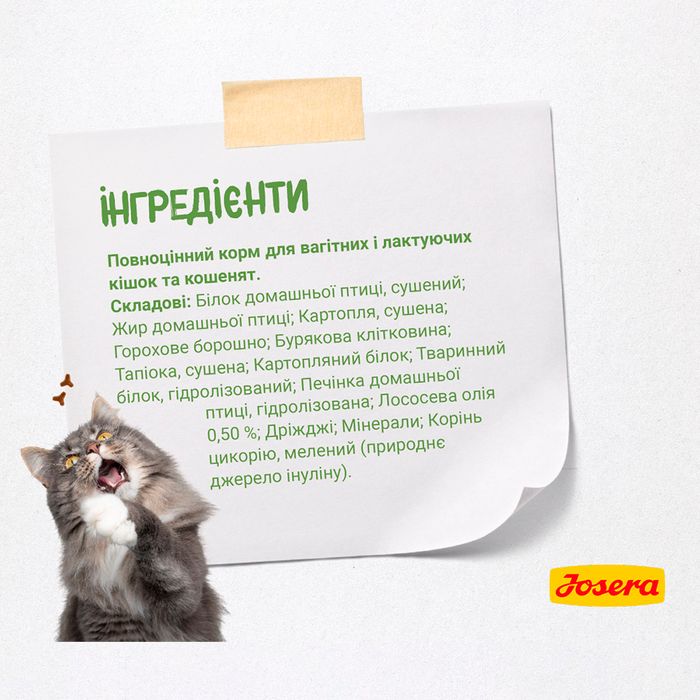 Сухой корм для котят Josera Kitten grainfree 400 г - лосось - masterzoo.ua