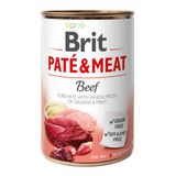 Вологий корм для собак Brit Pate & Meat Beef 400 г (яловичина та індичка)