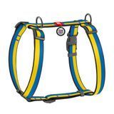 Шлея H-образная WAUDOG Nylon c QR паспортом и рисунком &laquo;Colors of freedom&raquo; S 30-40/15 мм - masterzoo.ua