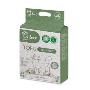 Velvet Paw TOFU Sensitive наповнювач для котячого туалету 6 л - алое вера - masterzoo.ua