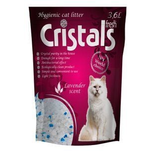 Наповнювач силікагелевий для котячого туалету Cristals Fresh 3,6 л - лаванда - masterzoo.ua