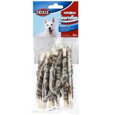 Ласощі для собак Trixie Паличка для чищення зубів Denta Fun 12 см, 75 г / 10 шт. (риба) - masterzoo.ua