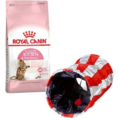 Сухий корм для стерилізованих кошенят Royal Canin Kitten Sterilised | 2 кг (домашня птиця) + Подарунок тунель-іграшка