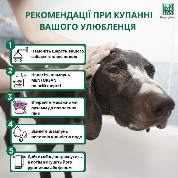 Menforsan Sensitive Skin шампунь для собак 300 мл - овес - masterzoo.ua