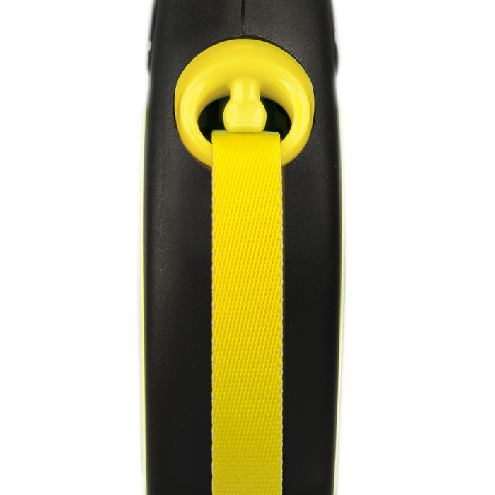 Повідець-рулетка Flexi зі стрічкою «New Neon» L 5 м / 50 кг (жовта) - masterzoo.ua