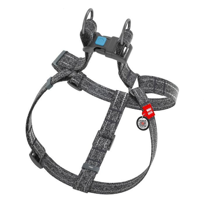 Шлея для собак COLLAR WOUDOG Светоотражающая S - серый - masterzoo.ua