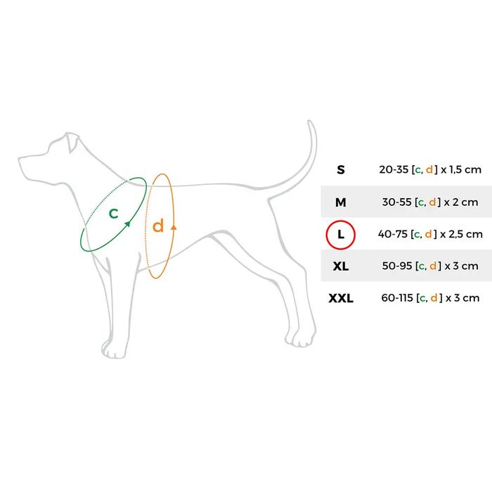 Шлея для собак регулируемая Amiplay Cotton L 40-75 см / 25 мм (хаки) - masterzoo.ua