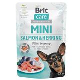Влажный корм для собак Brit Care Mini pouch 85 g филе в соусе (лосось и сельдь)