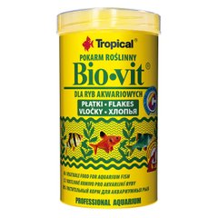 Сухий корм для акваріумних риб Tropical в пластівцях «Bio-Vit» 500 мл (для травоїдних риб) - masterzoo.ua