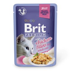 Влажный корм для кошек Brit Premium Cat Chicken Fillets Jelly pouch 85 г (филе курицы в желе) - masterzoo.ua