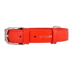 Ошейник Collar кожаный «Glamour» (Гламур) 30-39 см / 20 мм (красный) - masterzoo.ua