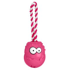 Іграшка для собак Coockoo «Bumpies» М'яч на мотузці для ласощів, рожевий S (гума) - masterzoo.ua