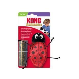 Kong Refillables Ladybug іграшка для котів 10,2х14 см - червоний - masterzoo.ua