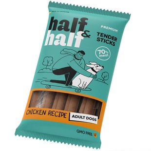 Ласощі для собак Half&Half Tender Sticks Adult 100 г - курка - masterzoo.ua