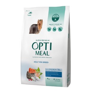 Сухий корм для собак Optimeal Adult Mini Breed 4 кг - лосось - masterzoo.ua