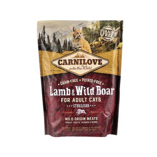 Сухой корм для стерилизованных кошек Carnilove Cat Lamb & Wild Boar - Sterilised 400 г - ягненок и кабан - masterzoo.ua