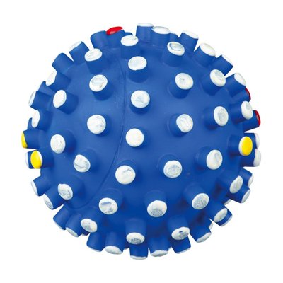 Игрушка для собак Trixie Мяч игольчатый с пищалкой d=12 см (винил, цвета в ассортименте) - masterzoo.ua