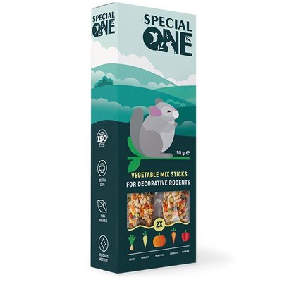 Ласощі для гризунів Special One 90 г / 2 шт. (овочевий мікс) - masterzoo.ua