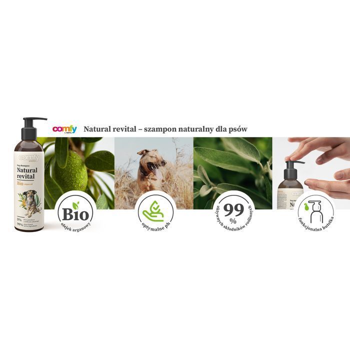 Шампунь для собак Comfy Natural Revital 250 мл - арганова олія - masterzoo.ua