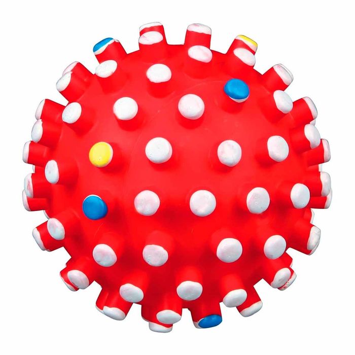 Іграшка для собак Trixie М'яч голчастий з пискавкою d=12 см (вініл, кольори в асортименті) - masterzoo.ua