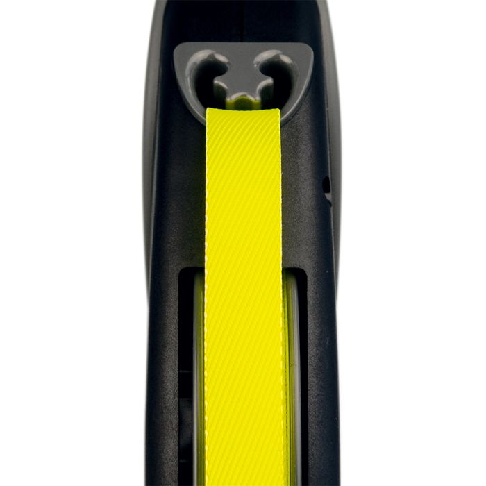 Поводок-рулетка Flexi с лентой «Neon Giant» L 8 м / 50 кг (чёрная) - masterzoo.ua