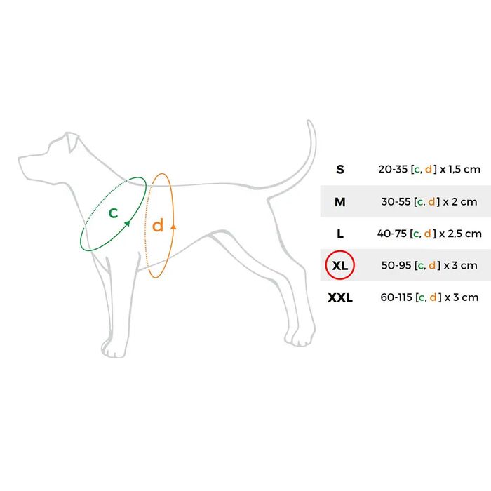 Шлея для собак регулируемая Amiplay Cotton XL 50-95 см / 30 мм (хаки) - masterzoo.ua