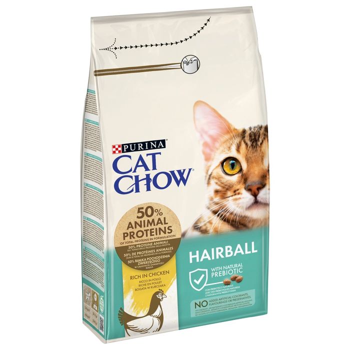 Сухий корм для котів Cat Chow Hairball Control 1,5 кг - курка - masterzoo.ua