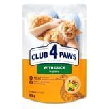 Вологий корм для котів Club 4 Paws Premium 85 г - качка - masterzoo.ua