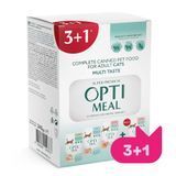 Набір вологого корму для котів Optimeal Adult Multi Taste 3+1 шт x 85 г - асорті - masterzoo.ua