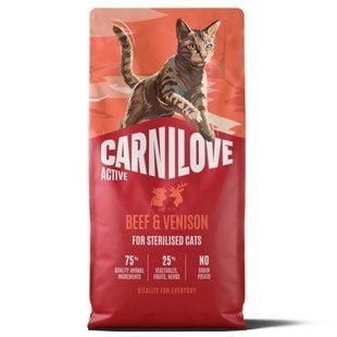 Сухой корм для кошек Carnilove Active Sterilised 6 кг - говядина и оленина - masterzoo.ua