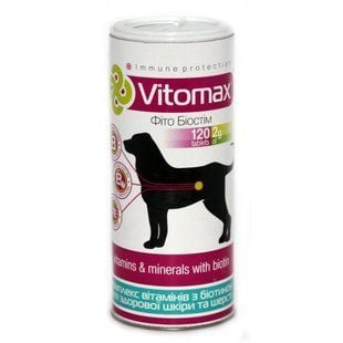 Вітаміни для собак Vitomax Фіто Біостім 120 шт - біотин - masterzoo.ua