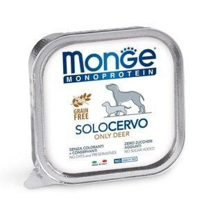 Вологий корм для собак Monge Monoprotein Solo 150 г - оленина - masterzoo.ua