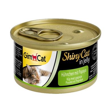 Вологий корм для котів GimCat Shiny Cat 70 г (курка та папайа) - masterzoo.ua