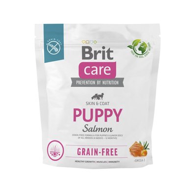 Сухий корм для цуценят Brit Care Dog Grain-free Puppy беззерновий | (лосось) 1 кг - masterzoo.ua