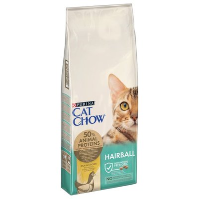 Сухий корм для котів Cat Chow Hairball 15 кг - курка - masterzoo.ua