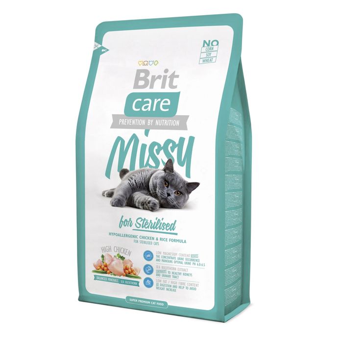 Сухий корм для стерилізованих котів Brit Care Cat Missy for Sterilised 2 кг - курка - masterzoo.ua