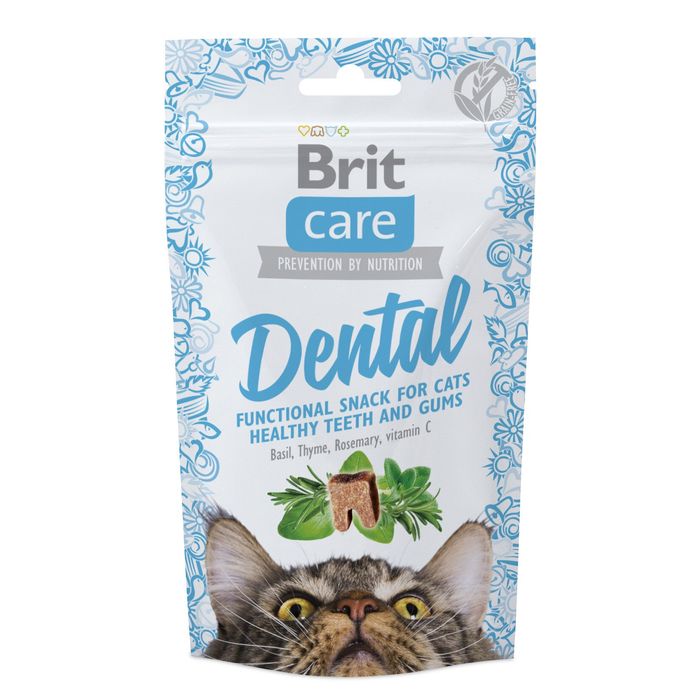 Лакомство для кошек Brit Care Functional Snack Dental 50 г (для зубов) - masterzoo.ua
