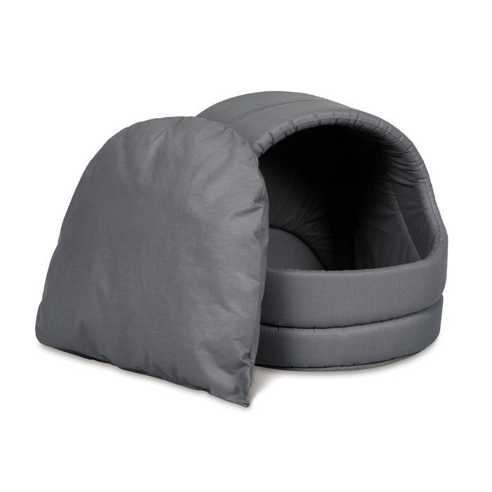 Priroda Comfort домик-лежак для собак 32х31х28 см - серый - masterzoo.ua