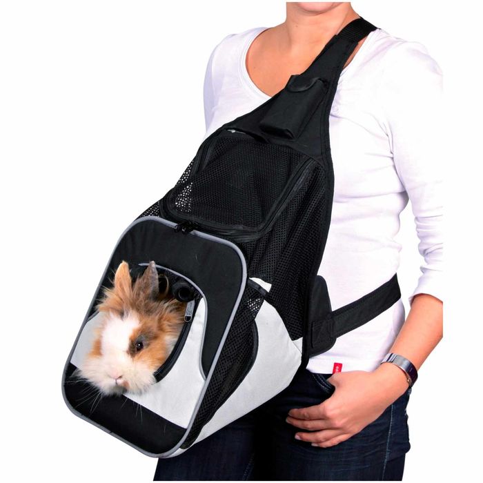 Рюкзак-переноска для собак и котов весом до 10 кг Trixie «Savina» 30 x 33 x 26 см (чёрная) - masterzoo.ua